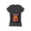 Thumbnail: Top Notch Baddie short sleeve deep v-neck ladies dark grey heather t-shirt