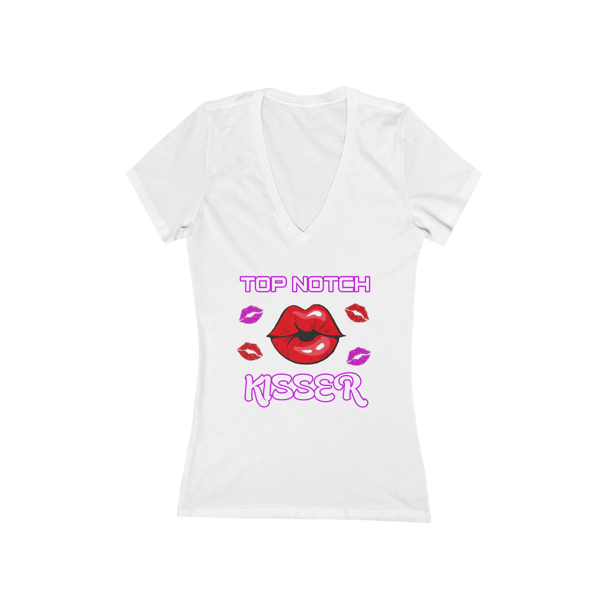 Top Notch Kisser Jersey Short Sleeve V-Neck Women's T-shirt