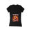 Thumbnail: Top Notch Baddie short sleeve deep v-neck ladies black t-shirt