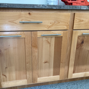 knotty alder clear finish