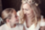 A bride and her niece share a moment during their wedding reception in Careys Bay Hotel, Dunedin