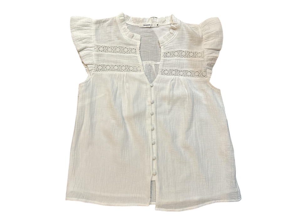 Chemise blanche détail dentelle