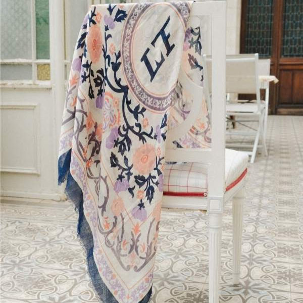 Miniature : Lecomte Flament Foulard Marie Antoinette LS Laine Soie