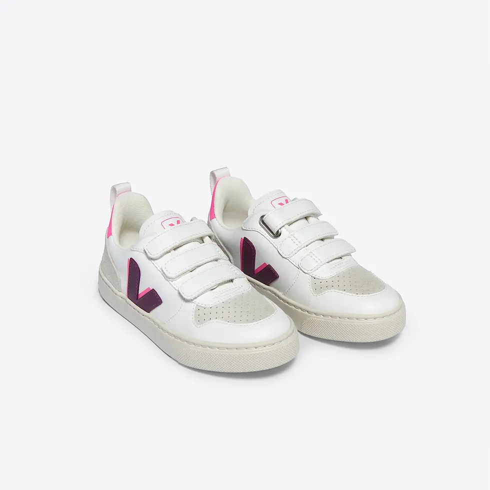Miniature : VEJA- Basket V10 White magenta sari
