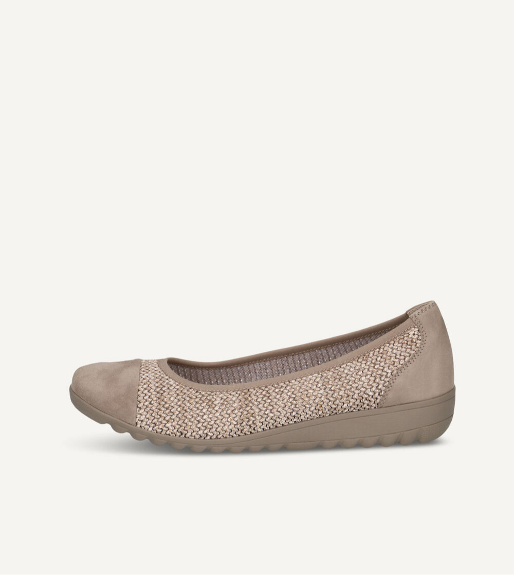 Caprice - Ballerine compensée 22103 mud comb