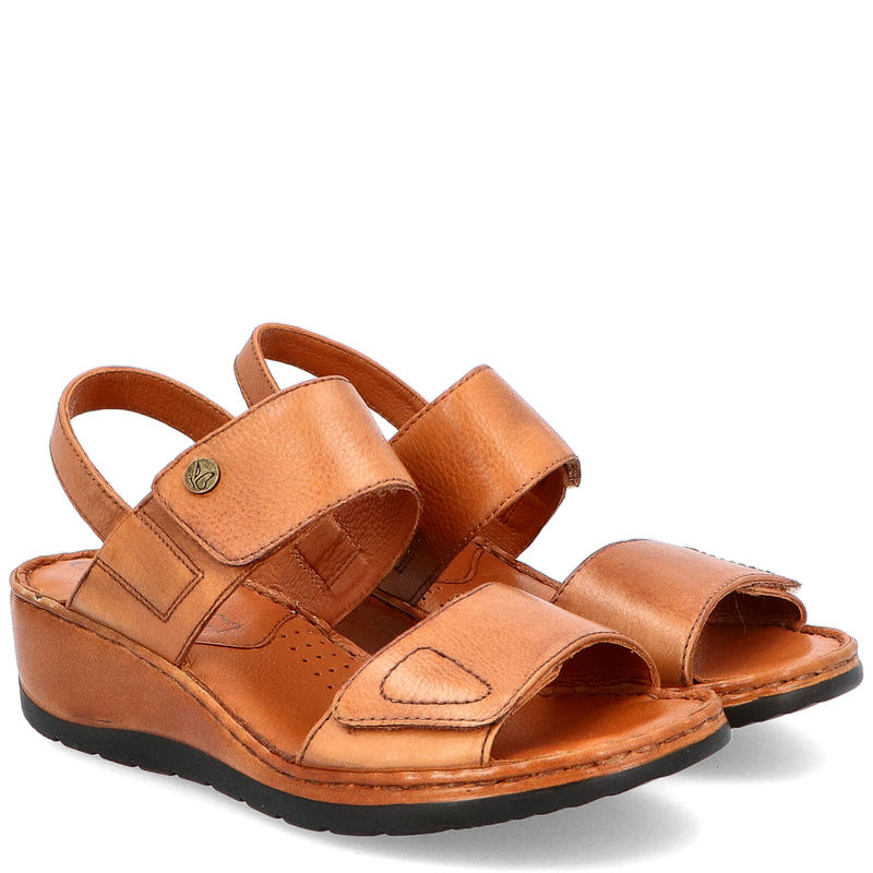 Miniature : Caprice - Sandale Compensée Camel 28251