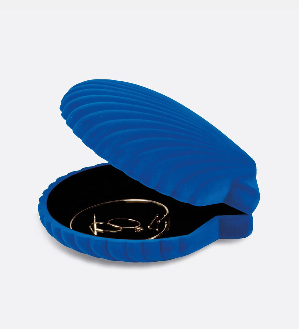 Coffret à bijoux coquillage bleu