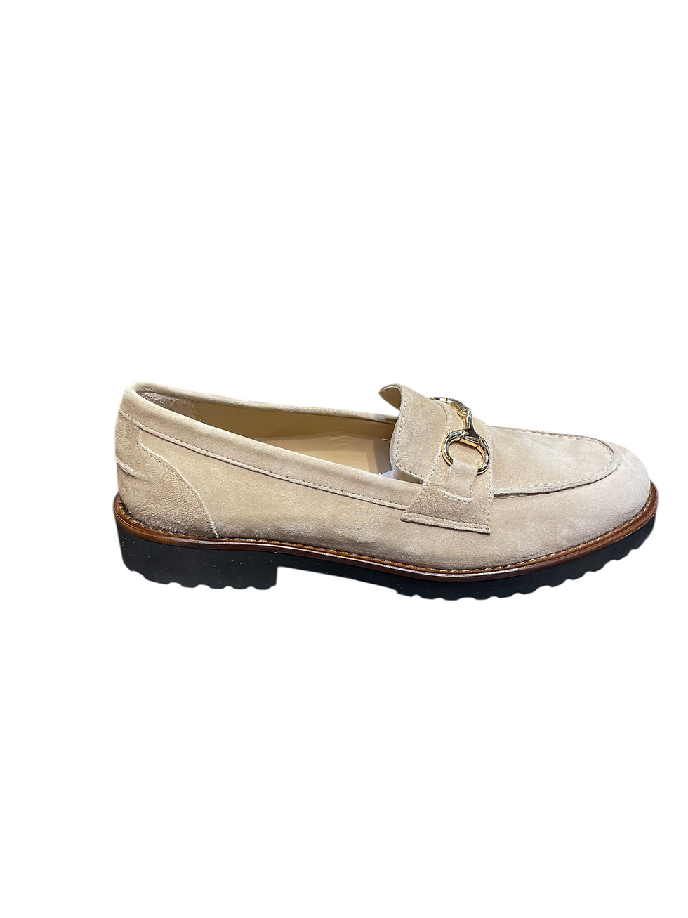 Pascucci - Mocassin semelle epaisse en daim Beige