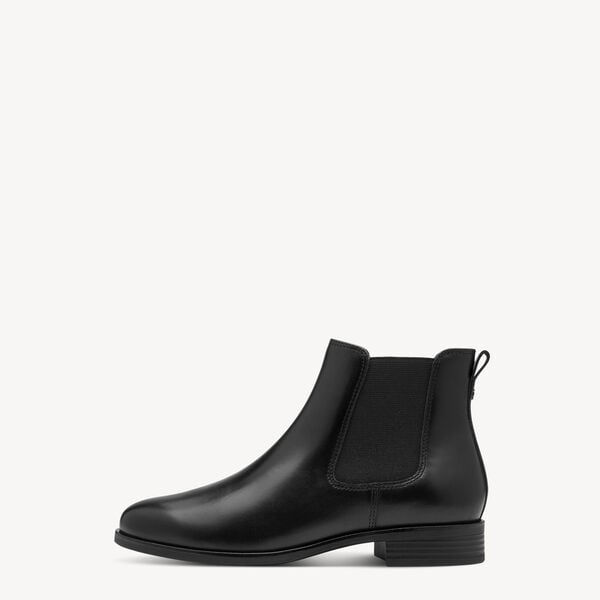 Bottine femme Tamaris 25377 en cuir noir profil