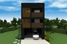 京都の注文住宅 3階建ての家