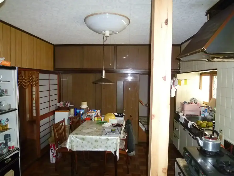 before renovation dining kitchen