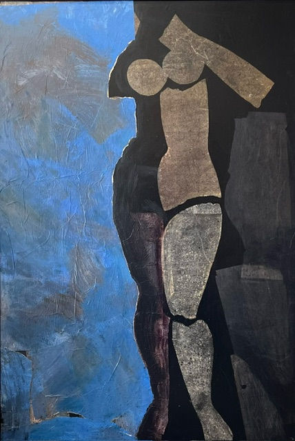 "Cubist Nude in Blue"