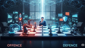AI Investment strategy - man on chess board