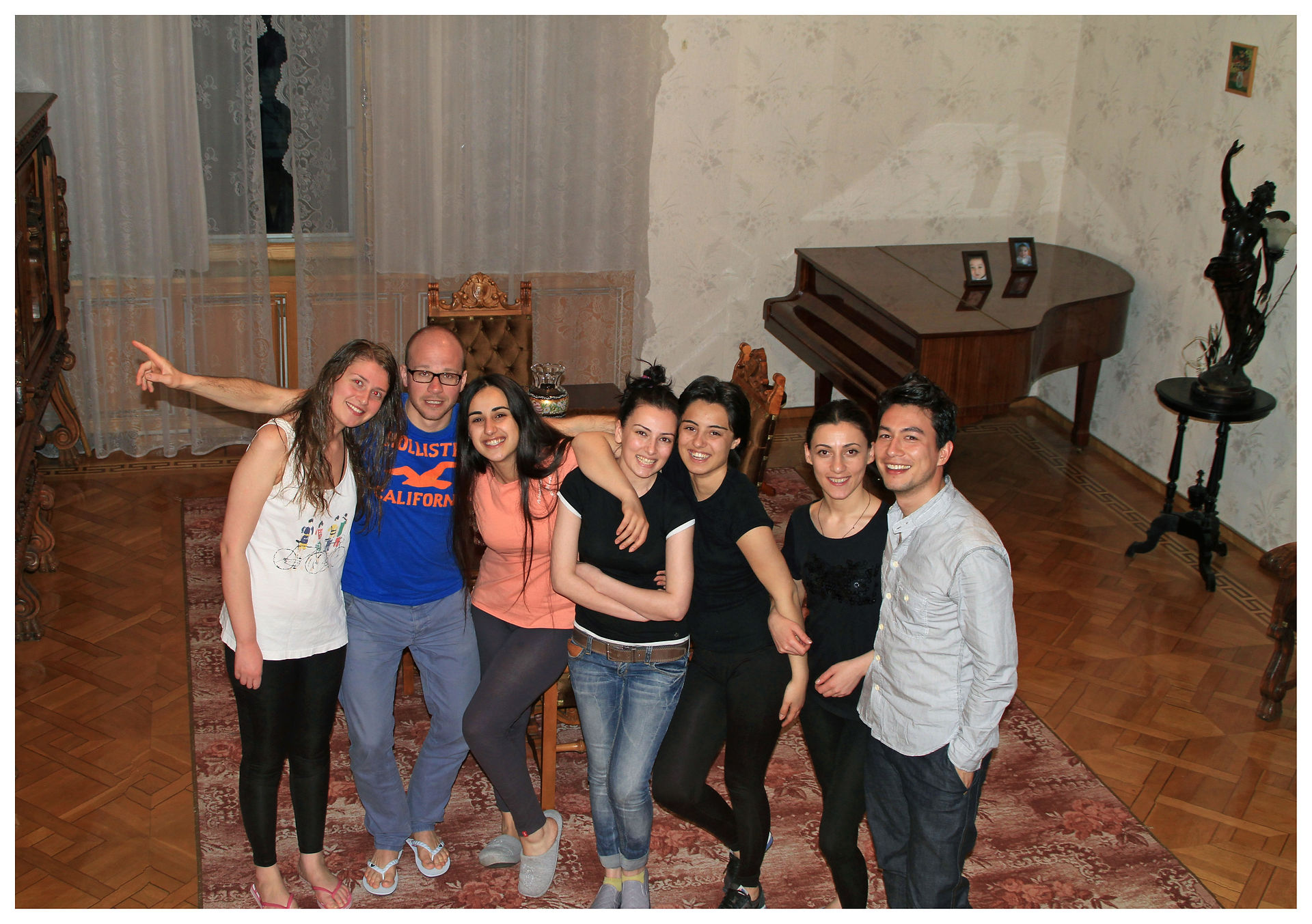 Hosts and two lucky guests