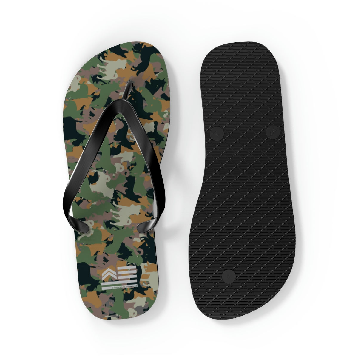 Canine Camo Dog Pattern - Flip Flops