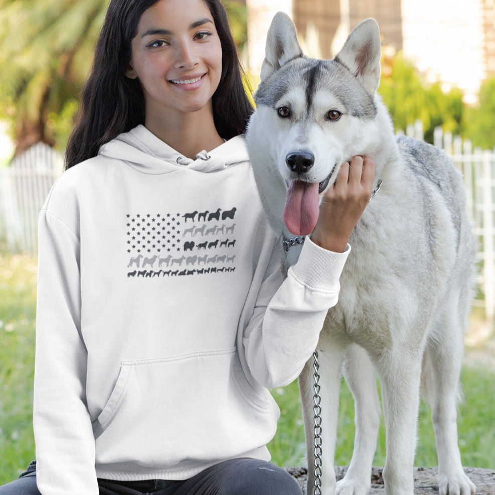 USA Canine Flag - Hooded Sweatshirt
