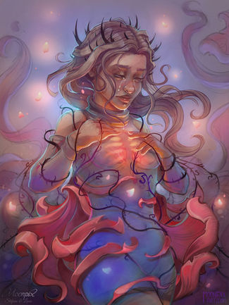 Spine - Illustration painting by Moonpix Art