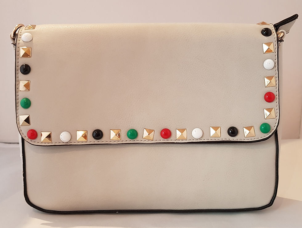 Thumbnail: F9007.  Stud & bead detailed cross body bag.
