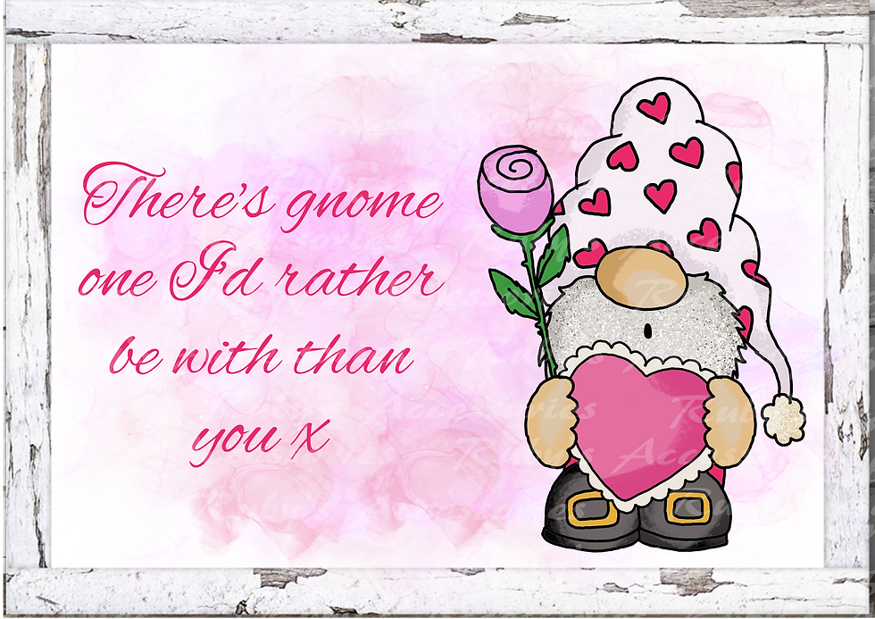 Thumbnail: Gnome Valentines Collection, cushions, mugs, prints