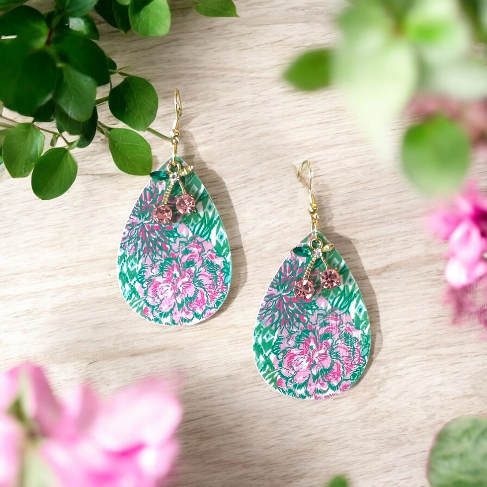 Lilly Inspired Tear Drop Earrings 