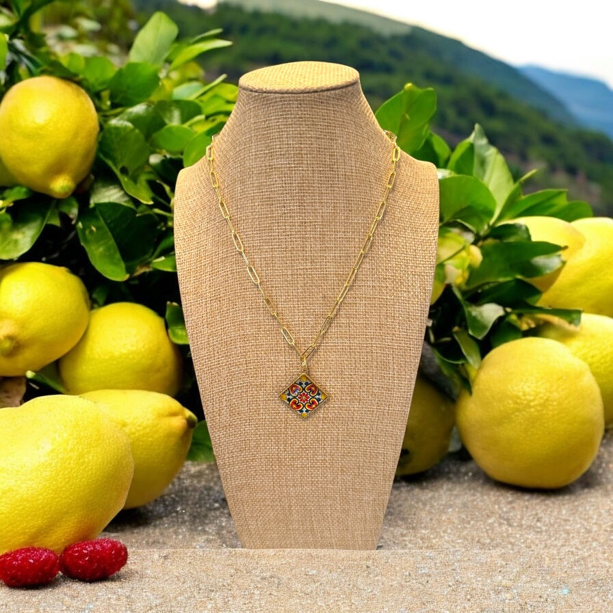 Mediterranean Tile Necklace