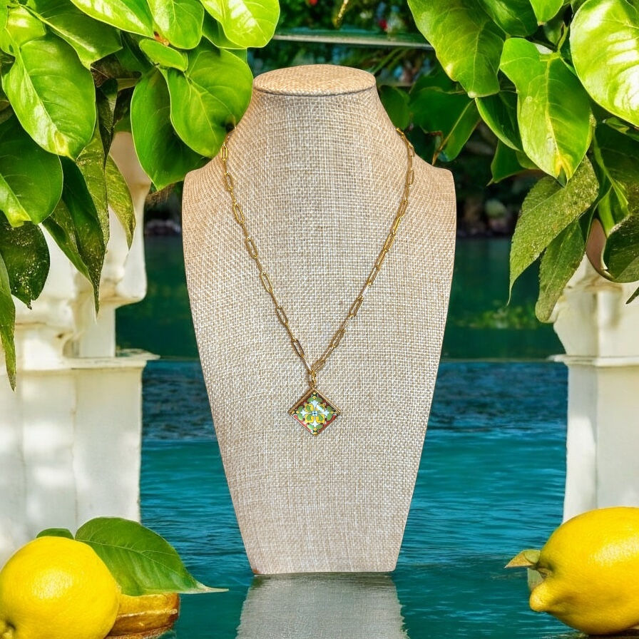 Mediterranean Tile Necklace
