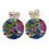 Thumbnail: Tropical Florida Town Round Drop Earrings 