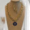 Thumbnail: Chunky Chain Blue Pendant Necklace Set 