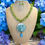 Thumbnail: Blue Green Hydrangea Necklace Set