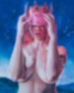 Thumbnail: Woman with pink crown over eyes, starry sky