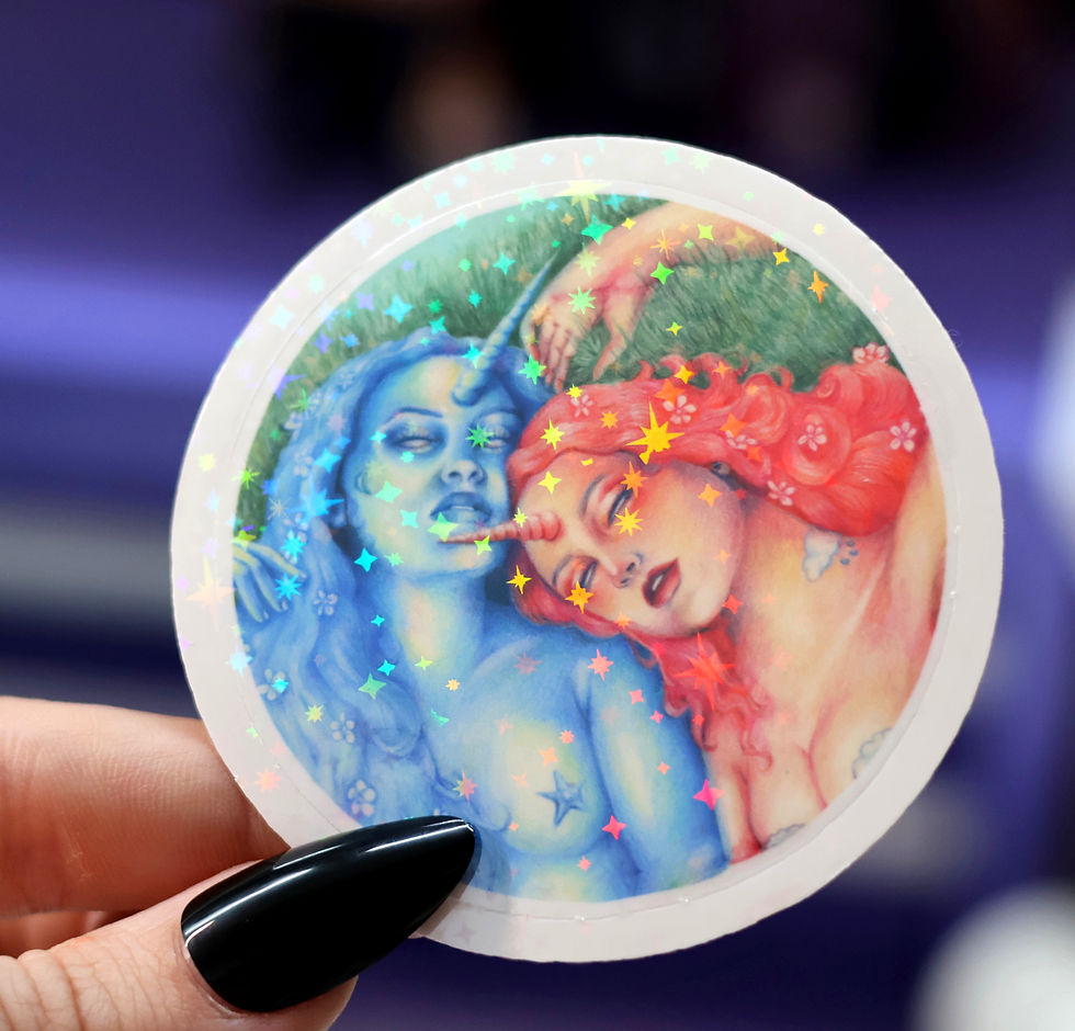 Thumbnail: Unicorn Babes Sticker (Sparkly)