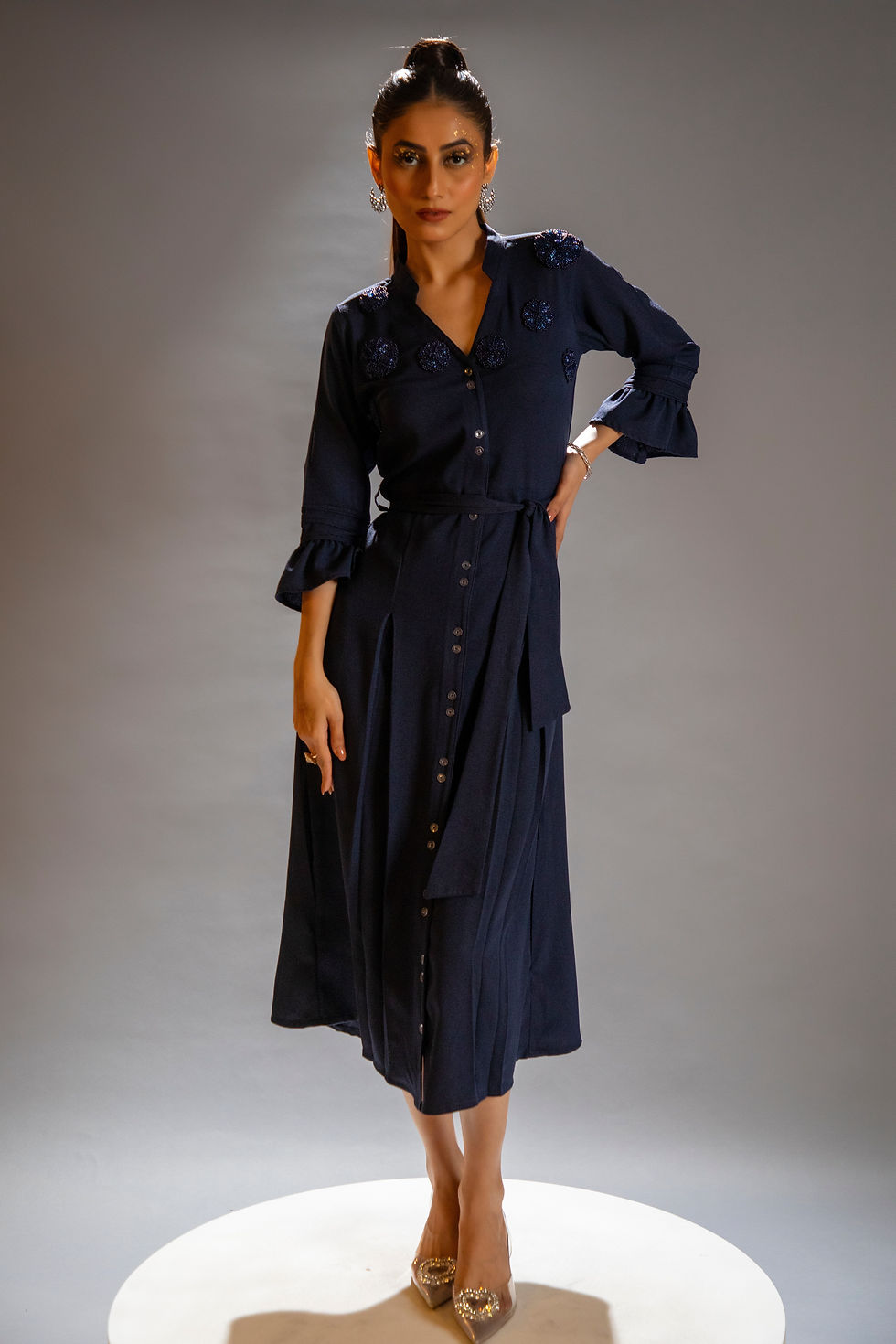 Thumbnail: Allure Dress in Navy Blue