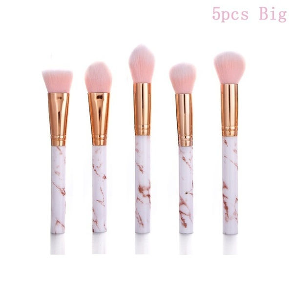 Thumbnail: Diolan cute 5/10pcs Marble Texture Pink Soft Makeup Brushes Tools Kit Foundation