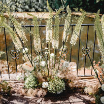 Blumenarrangement mit blush Farben