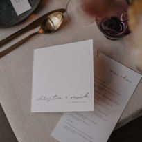 Moderne Menükarte für eine Hochzeit
