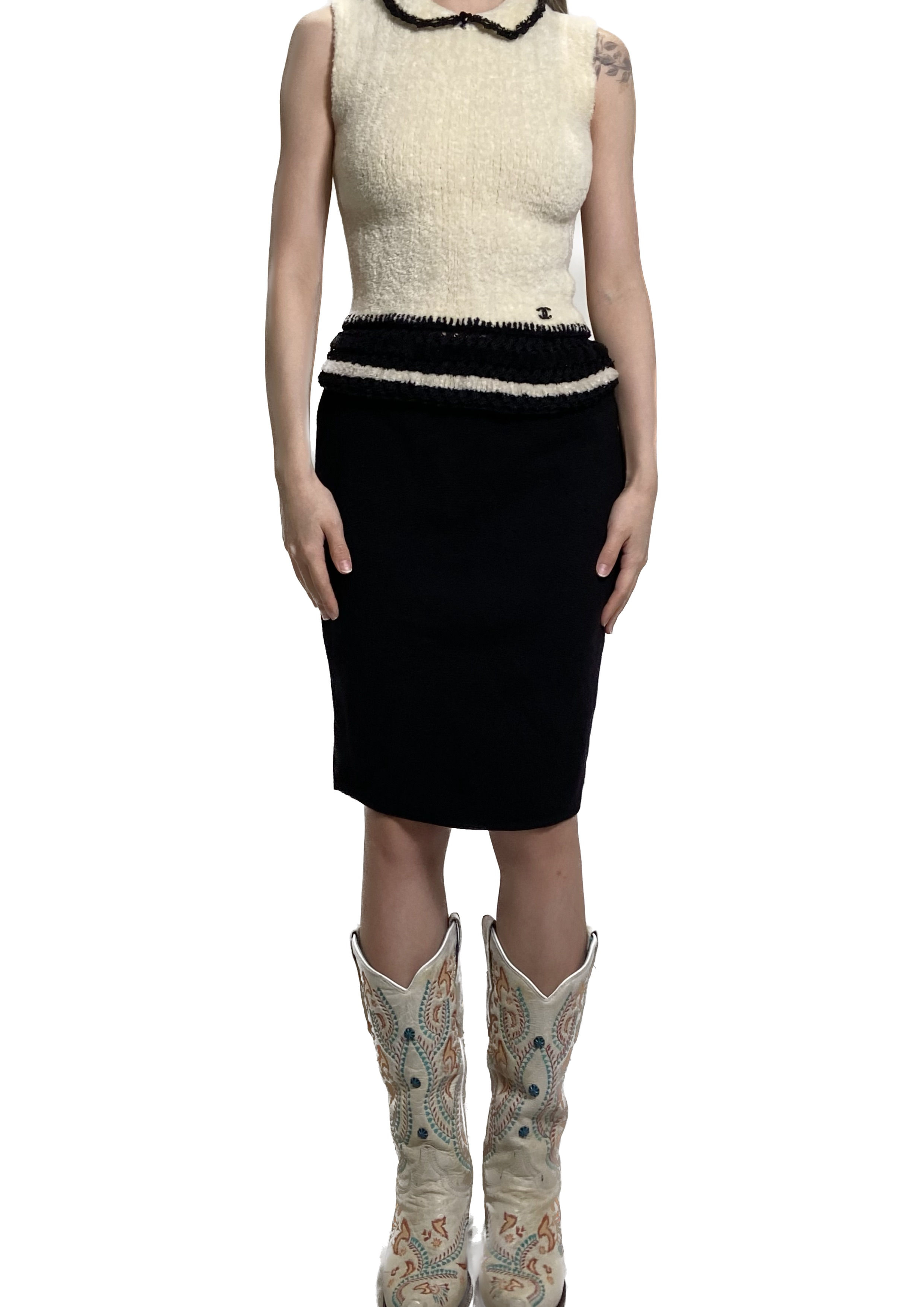 Chanel - CC Logo Lambswool Knit Top