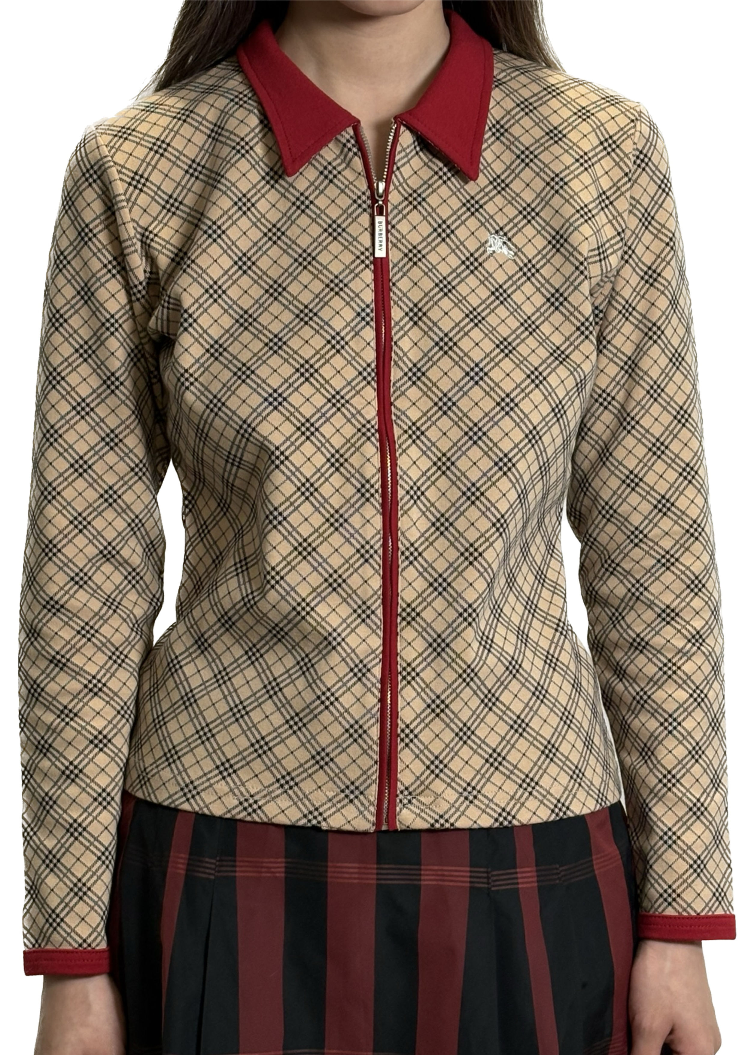 Burberry - Checked Cotton Zip-up Cardigan