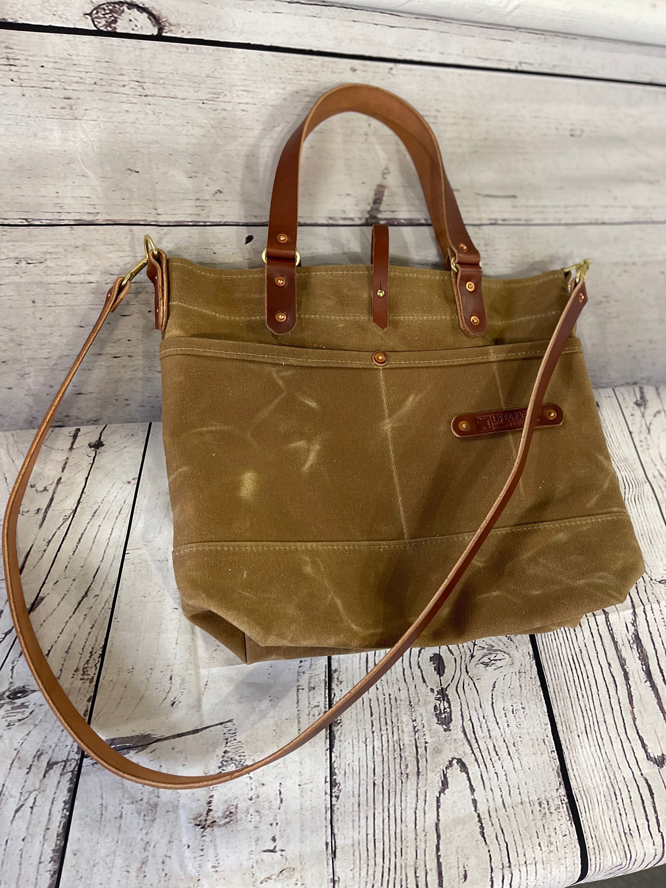 No. 511 | Waxed Canvas Cross Body Bag - Field Tan