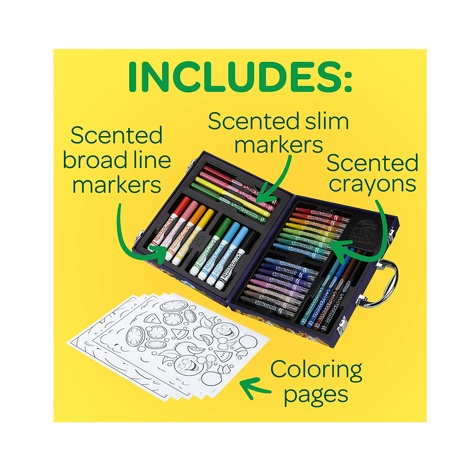 Silly Scents Mini Art Case Crayola. Mini Maletín de Arte con Aromas contenido
