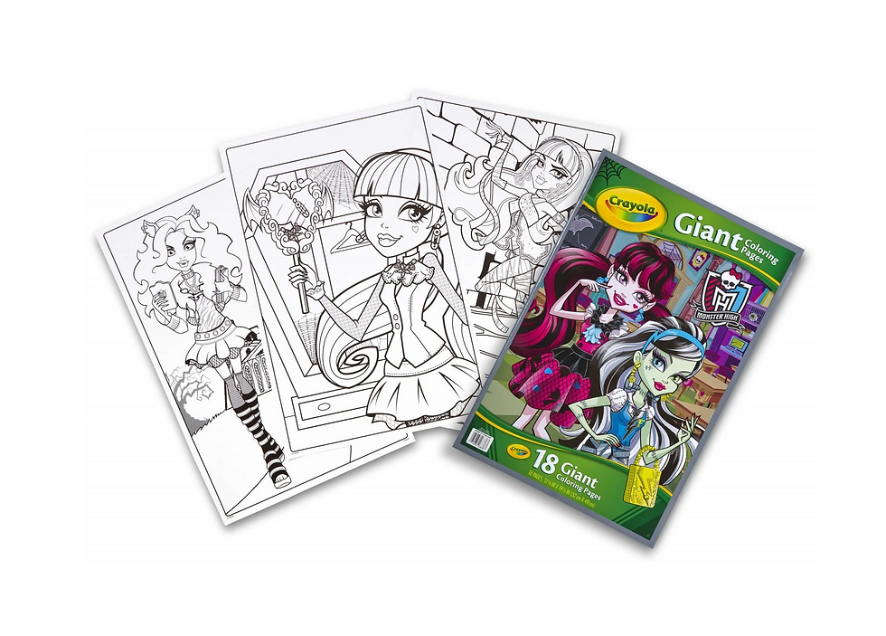 Giant Coloring Pages Monter High Crayola. Páginas Gigantes para Colorear Monster High contenido