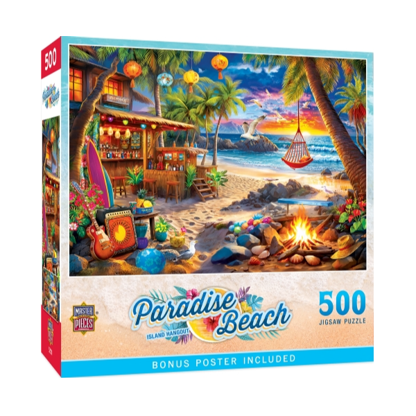 Island Hangout 500 Piece Jigsaw Puzzle MasterPieces empaque frente