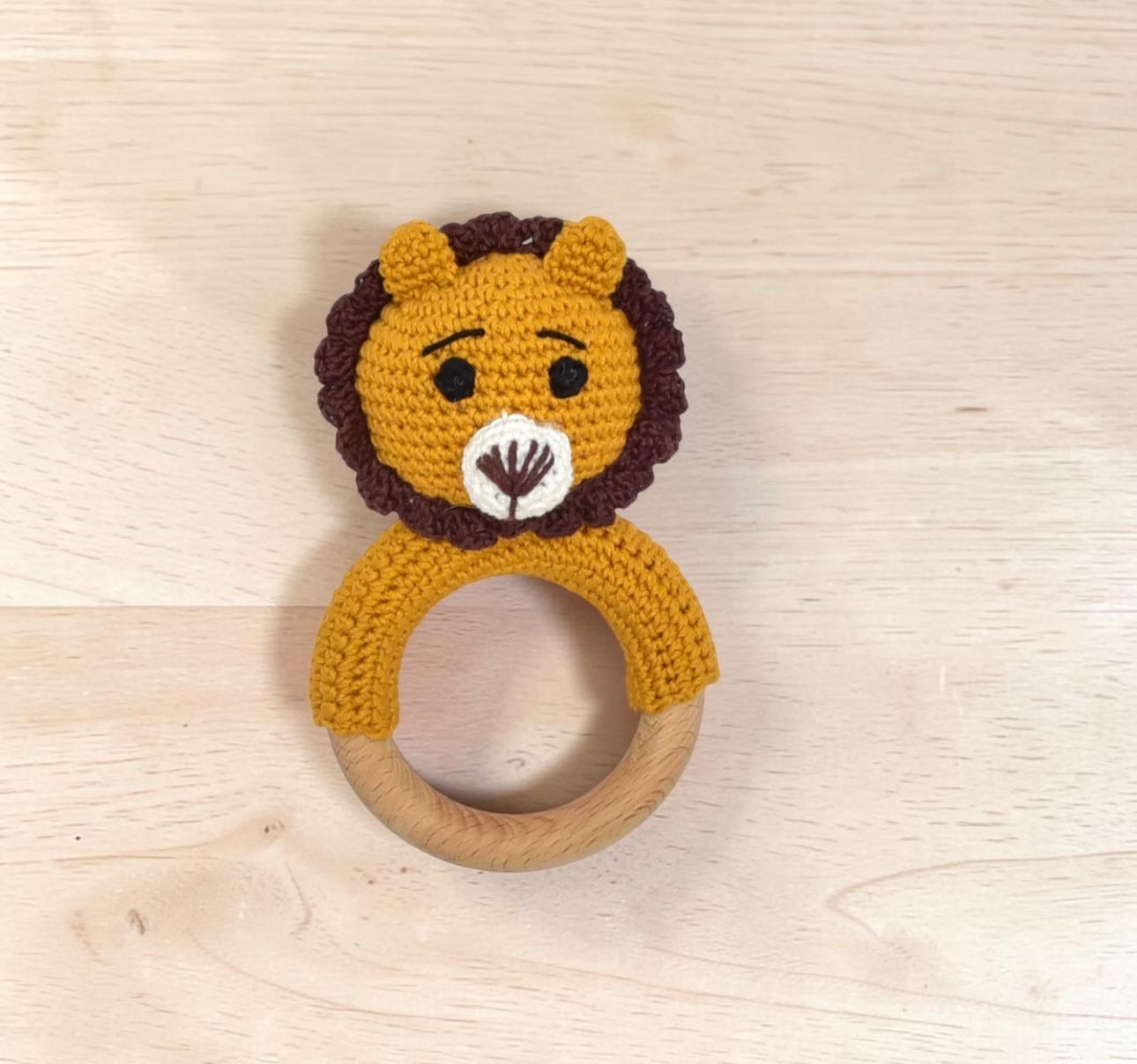 Crochet Toy : Lion Teether