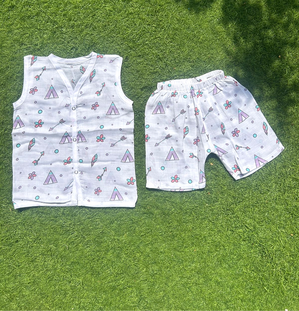 Thumbnail: Organic Muslin Co-ords - Set of 4