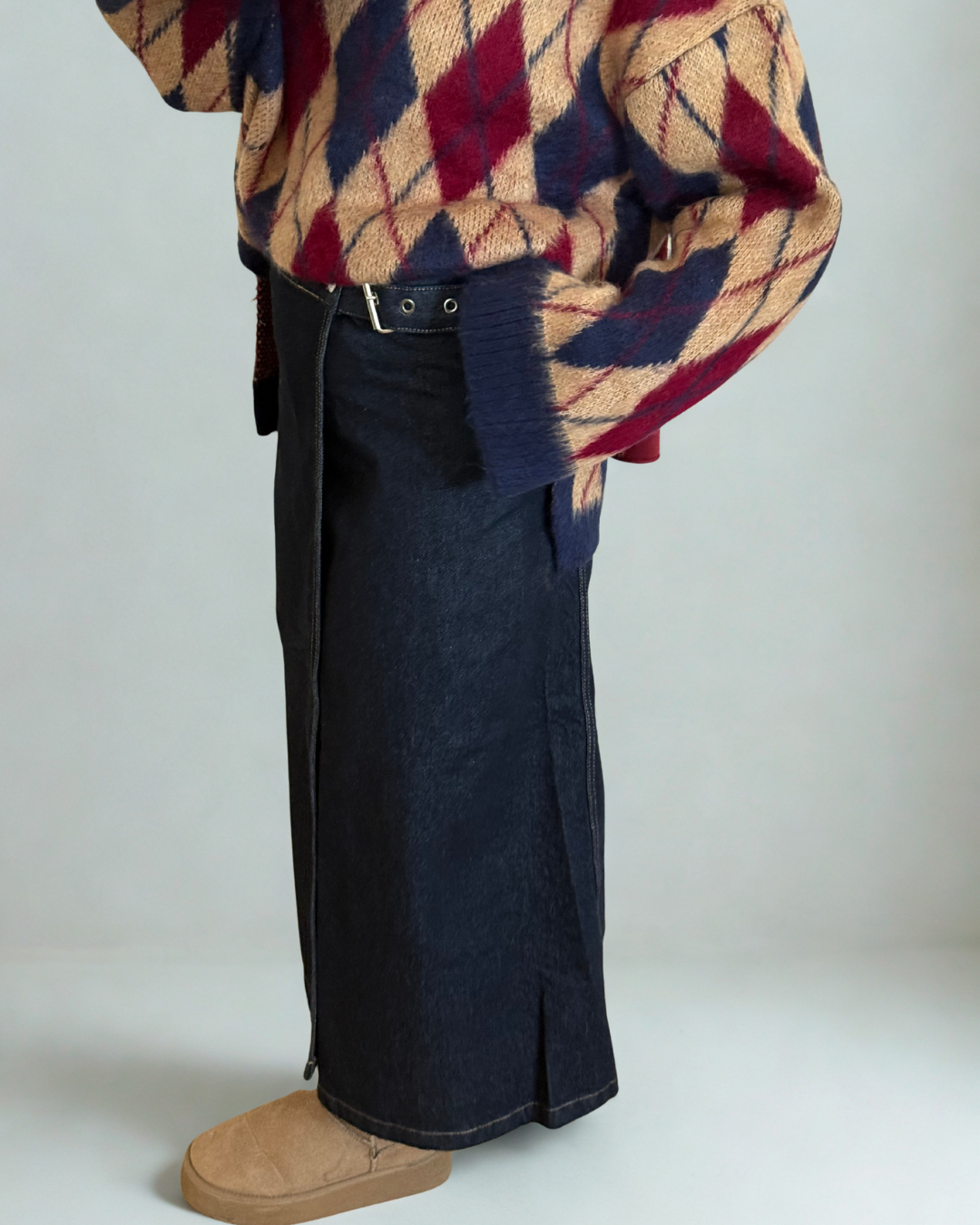 Dunkelblauer Jeansrock