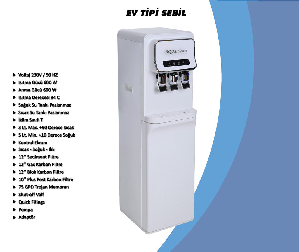 Arıtmalı Sebil (Sıcak-Soğuk-Ilık)