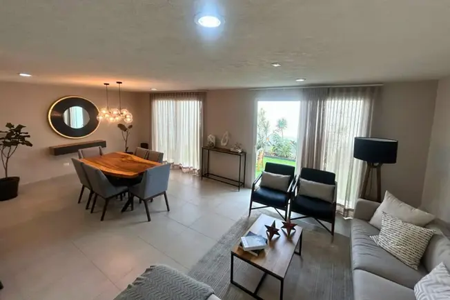 Sala comedor casa Castello Querétaro