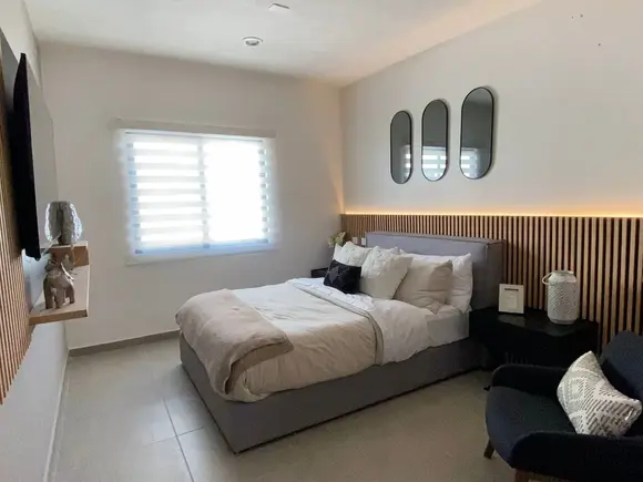 Recámara secundaria del departamento Tarento en Querétaro