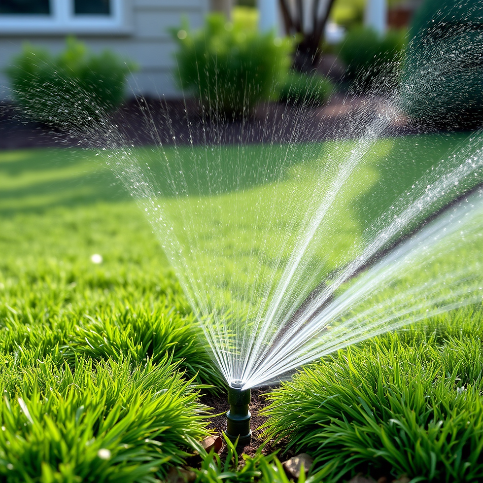 Most irrigation systems are set for lawns and won't get the water down to the roots of your bigger plants.