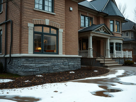 Beautiful home in Kingston Ontario during the spring melt