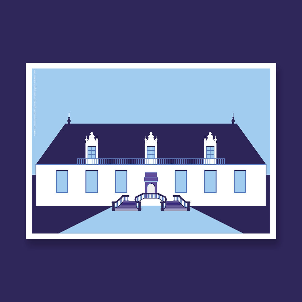 Miniature : affiche joinville chateau du grand jardin collection archi'graphique A3 bleu